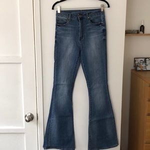 High waisted flare jeans